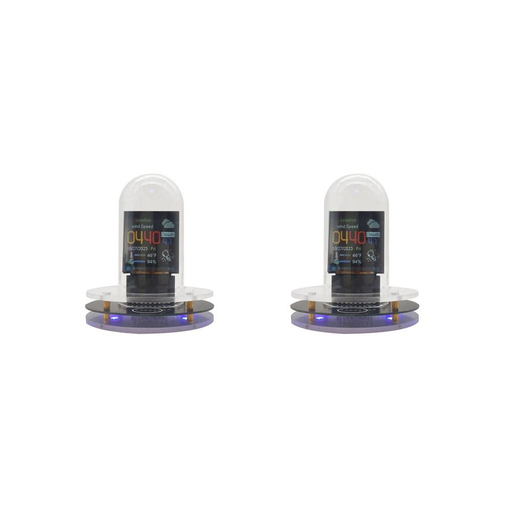2X Rgb Nixie Tube Clock Wifi Networked Led -Emitting Ips Color Screen Diy Analog Digital Tube Night Light 6031055880730