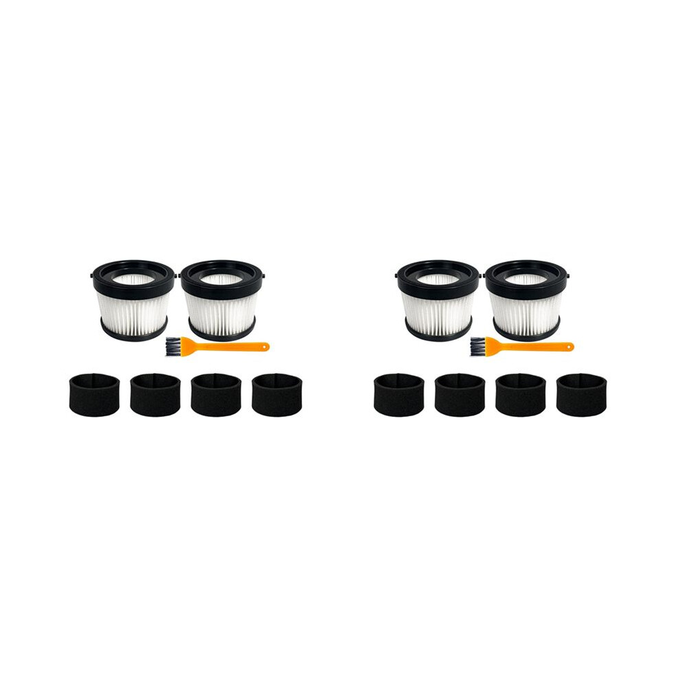 4Pcs Dcv5011h Hepa Filter For Dcv501hb Cordless Handheld Vacuum, With 8 Foam Sleeve Filters & 2 Brush 4713494058582