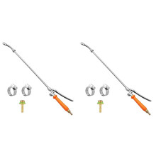 2X Stainless Steel Sprayer Wand,1/4in&3/8in Brass Barb Sprayer Wand Replacement,29in Sprayer Wand+ Shut Off Valve