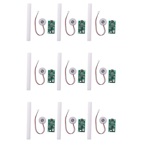 9Pcs Mist Maker Atomization Plate with 5V USB Humidifier Module Integrated Circuit Board Driver with Timing