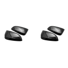 4X Carbon Fiber Side Rear View Mirror Cover Cap Decor Trim for  Hilux Revo Vigo Fortuner Highlander RAV4 Innova