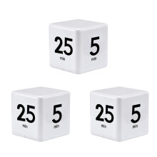 3X Square Timer Kitchen Timer Management Timer for Gravity Sensor Flip for Management