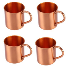 4X Produits de Sport Tasse à Cocktail à PoignéE Droite Tasse en Cuivre Pur