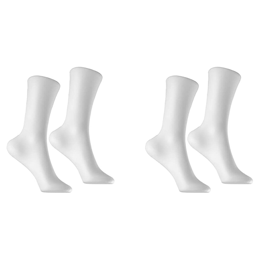 4 Pcs Mannequin Foot Sock Model Female Foot Sock Display Short Stocking Ankle Bracelet Jewelry Display Stand, White 4712566881684