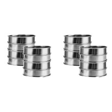 4-Zoll-Muffinringe Crumpet-Ringe, 16-Teilige Edelstahl-Muffinringe, Formen, Doppelt Gerollte Tortenringe, Runder Tortenring