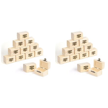 Shore Kleine Holzbox mit Klappdeckel (24er Pack) - Schatzkiste Klein Aus Unbehandeltem Kiefernholz für Mitgebsel&Geschenke
