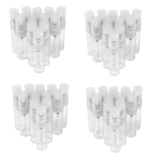 100Pcs  5Ml Glass Refillable Travel Perfume Empty Bottle Atomizer Pump Spray