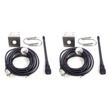 2X VHF-Marineantenne, 156-163 MHz, Gummi, Wasserdichte Mastantenne mit 5 M Langem RG-58-Kabel für Boot, Segelboot, Yacht