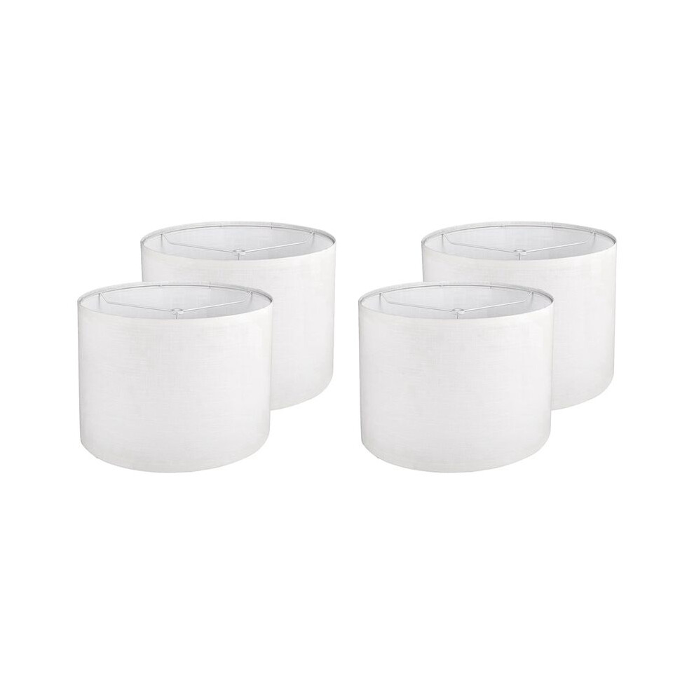 4Pcs Drum Lampshade, Lamp Shades For Table Lamp Floor Lamp, White Lamp Shades, Easy Assembly Replacement Lampshades 6031379184392