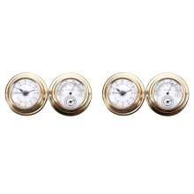 ThermomèTre HygromèTre BaromèTre Montres Horloge 4 Ensembles Complets Compteur de Station de la MéTéO