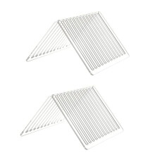 2X Desktop 12-Grid Bookshelf High Transparent Thickened Acrylic CD Storage Rack Record Rack Suitable for Home Office