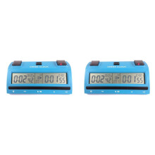 2X Professional Chess Digital Timer Horloge D'ÉChecs Compte à Rebours Jeu de SociéTé ChronomèTre Bonus CompéTition Compteur Horaire
