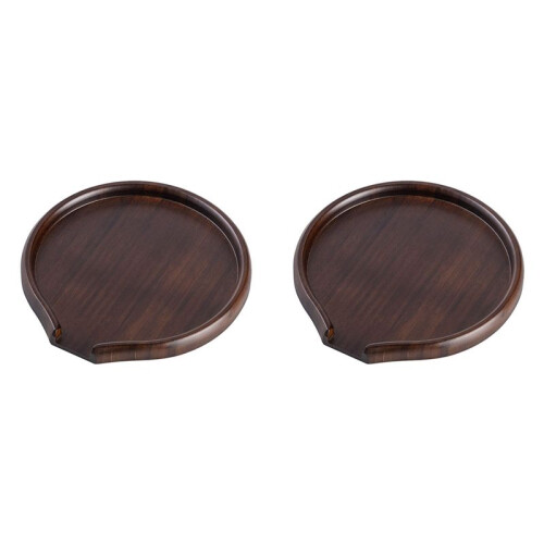 2X Bambu Rund Tebricka, Tekaka, Tebricka, TeceremonitillbehöR, Tebricka, Recensionstebricka