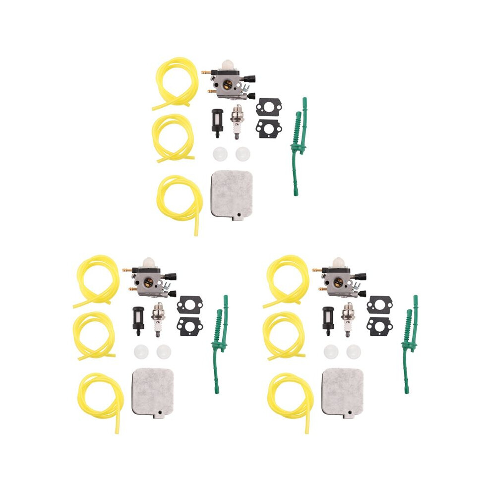 3X Bg55 Carburetor For Bg45 Bg65 Bg85 Leaf Blower Zama C1q-S68 C1q-S68g With Air Filter Tune Kit 6031244110570