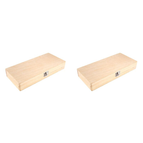 2X Wooden Slide Storage Box, Holds 50 Slides, Microscope Slide Box