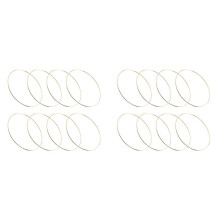 Paquete de 16 Anillos de Metal con Atrapasueños Dorados de 10 Pulgadas Aros Florales Corona Anillo de Creaciones de Macramé para Manualidades de