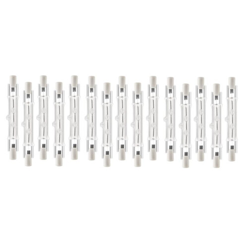 15 Pack R7S 118mm 300W 230V,R7S Halogen Linear Light Bulb,Dimmable Halogen Lamp for Construction Work Landscape Lighting