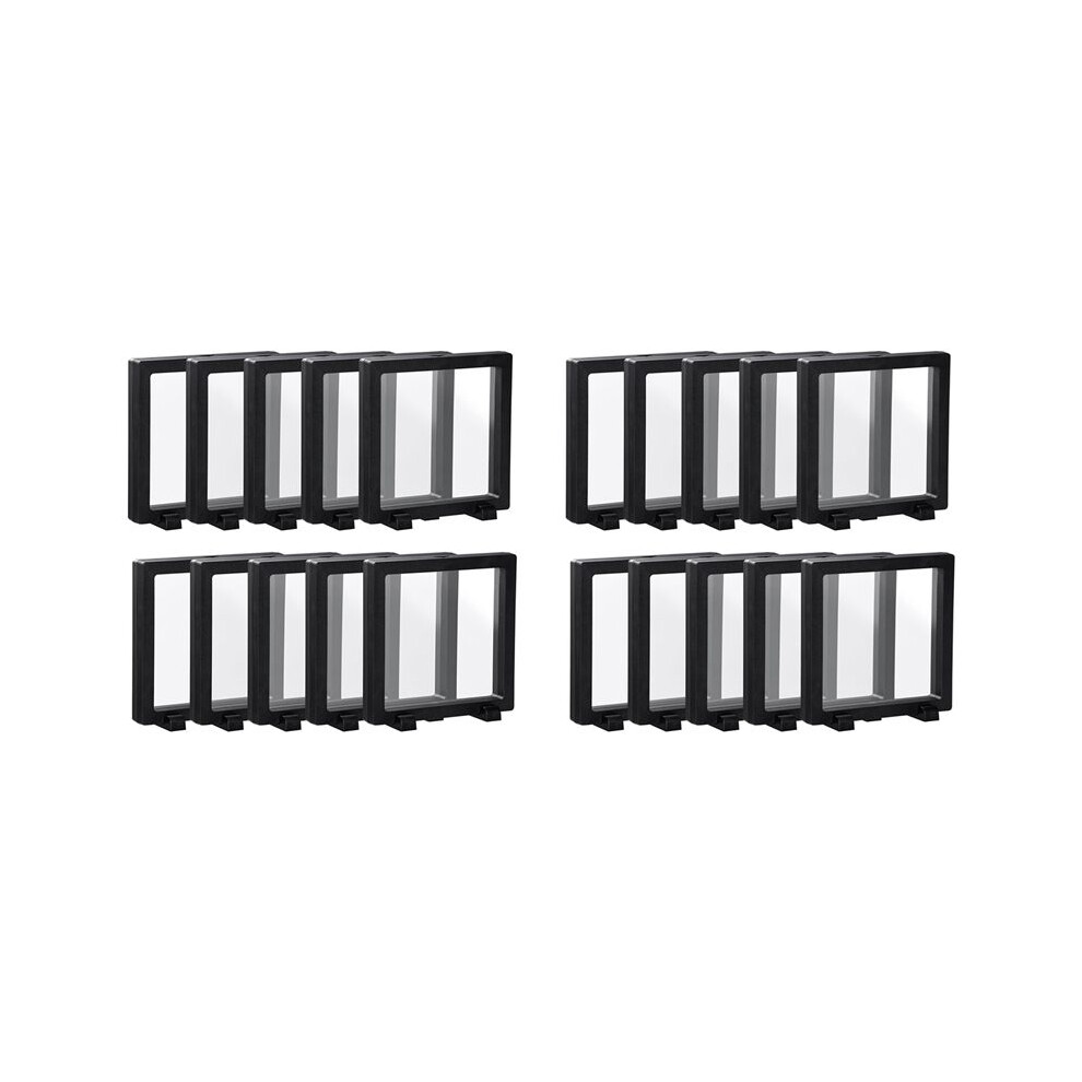 Photos - Other Hand Tools 20X Black 3D Floating Case Challenge Coin Holder Coin Floating Display with Base for Coin Medallions Jewelry