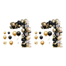 242Pcs Gold Black Balloons Arch Garland Kit Gold Sequins Balloons for Wedding Graduation Birthday Christmas Party Decor