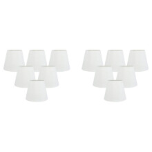 Ensemble de 12 Pinces En Tissu Blanc Sur Les Abat-Jours de Lustre, Remplacement pour La Décoration de La Maison Du Lustre de La Lampe Murale E14