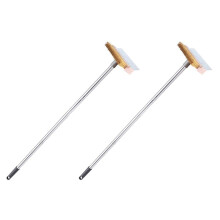 2X Pizza Oven Brush Grill Brush Removable Long Pole Kitchen Restaurant Grill Cleaning Tool