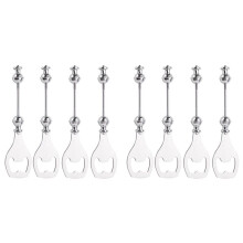 Confezione da 8 Apribottiglie per Birra nel Rilievo DIY, Apribottiglie nel Metallo, Apribottiglie Decorativi nel Rilievo per Baristi, Utensile da