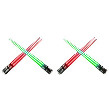 Light LightSaber Chopsticks Set, 4 Pairs, Red Green