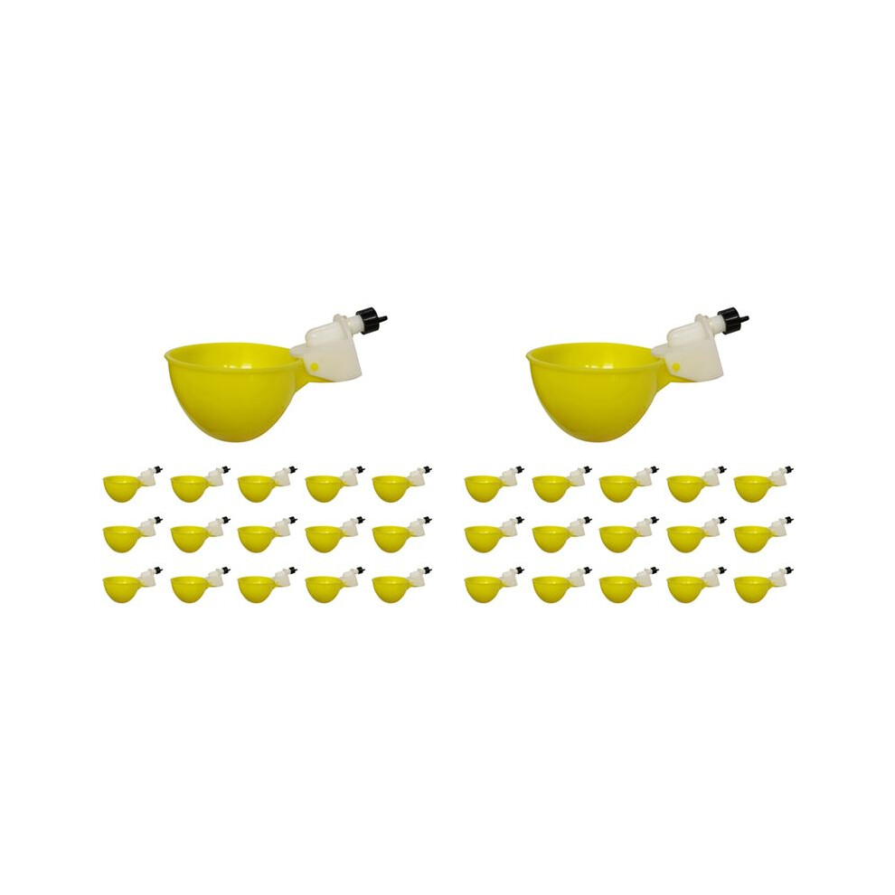 30Pcs Chicken Waterer Automatic Drinker Chicken Feeder Plastic Poultry Water Drinking Cups Poultry Farm Animal Supplies 6031240040659