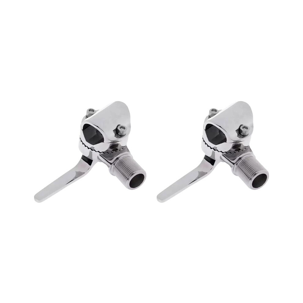 2X Marine Vhf Antenna Mount Rail Mount Adjustable Antenna Base Mount Heavy Duty Ratchet Mount Base Pipe Clamp Hardware 4713492670335