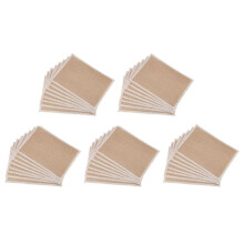 40Pcs Linen Table Mat Lace Placemat Set Natural Jute Woven Tableware Mat Wedding Party Decoration