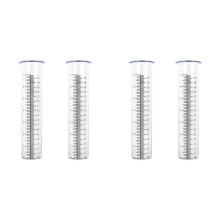 4pcs Plastic Rain Gauge Replacement Tube with 7 Inch Capacity Rain Water Gauge for Garden Yard Outdoor