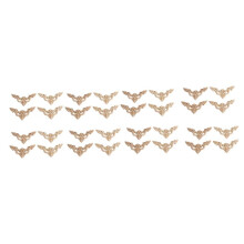 32Pcs 8x8cm Wood Carved Corner Onlay Furniture Home Decorations Unpainted Applique