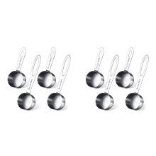 8 Stuks Koffieschep Eetlepel RVS Koffie Maatlepels voor Koffie, Thee, Suiker en Melk, 30 Ml