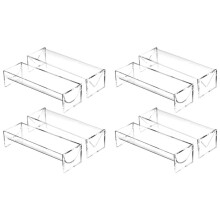 8 Pieces Clear Cracker Tray for Serving Rectangular Cracker Holder Acrylic Serving Tray Food Display Stands for Party
