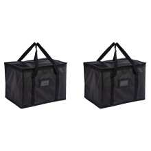 2X Sac Isotherme Étanche Pique-Nique Isolé Boîte à Lunch Portable Alimentaire Sac Thermique Boisson Livraison Fonctionnelle
