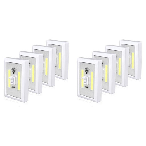 8pack Closet Light, Battery Operated Tap Light, Super Bright  Light,Wall Mount Under Cabinet Lighting