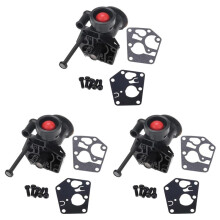 3X Carburateur voor Grasmaaier, Carburateur, Brandstoftankset, Carburateur, Luchtfilter voor Briggs & Stratton 96900 499809 498809A 494406