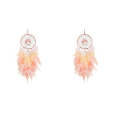 2X Traum Fänger Hängende Ornament Dekoration Handgemachte LED Lichter Rosa Feder Heil Kristalle Traum Fänger für Haus Wall Dekoration