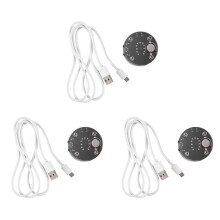 3X IN-12 Nixie Clock RGB Audio Electronic Accessories DIY Single Tube Glow Clock Micro-USB DC5V