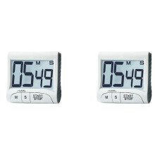 2X Digital Kitchen Timer&Stopwatch,Bold Digits, Simple Operation, Loud Alarm,Magnetic Kickstand for Cooking