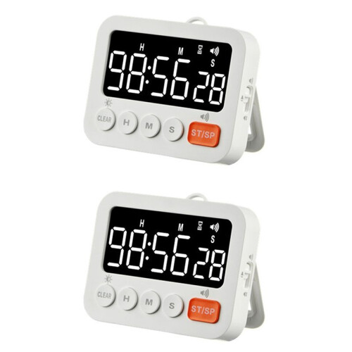 2X KöKstimer Digital Timer Manuell NedräKning Matlagningstimer Matlagning Dusch Study Stoppur KöKsprylar