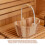 Seau Bois Sauna Naturel, Rangement Douche, Caddie Compact 6