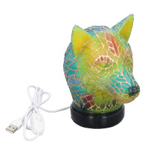 Lampada ornamentale animale in resina 3D Lampada da tavolo animale in resina Simpatiche lampade animali in resina Lampada animale in resina colorata