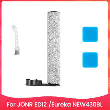 Juego de 4 Cepillos Principales y Esponjas de Repuesto para Fregadora de Pisos JONR ED12 NEW430BL, Cepillo Principal y Esponja