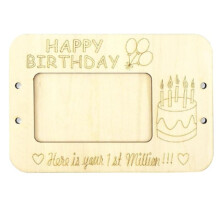 2pcs Personalized Wooden Wallet Gifts - Balloon Pattern Cash Gifts, Birthday Cash Wallet Gifts, Birthday Party Gifts
