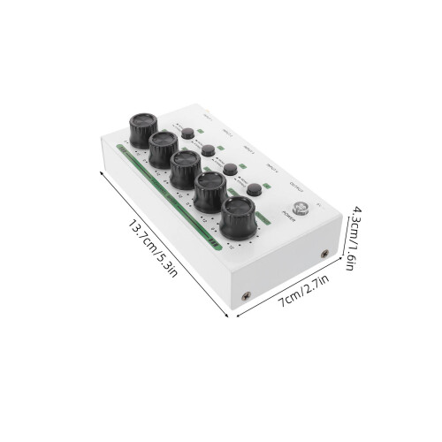 White 4 Channel Mixer Portable Audio Mixer for Home Studio Use 2