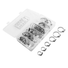40PCS Hose Clamp Set 1/4 - 1-1/8Inch Stainless Steel Worm Gear Hose Clamp for Pipes, Intercoolers, Pipes and Fuel Pipes