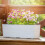 KADAX Rectangular Planter 18.5 x 56 cm, Outdoor Long Plastic Window Box with Insert 4