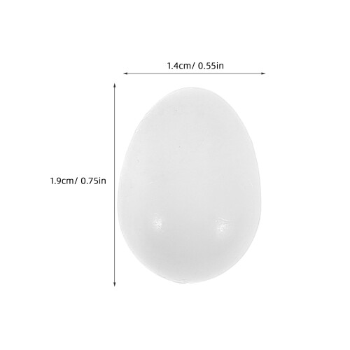 20Pcs Realistic White Plastic Parrot Fake Eggs for Breeding Control 1