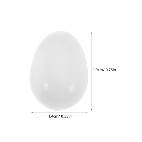 20Pcs Realistic White Plastic Parrot Fake Eggs for Breeding Control 2